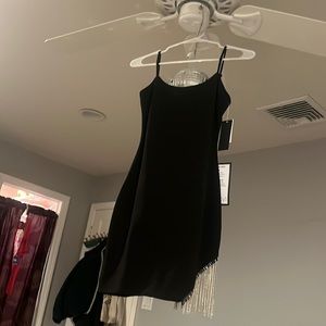 Little black dress w/ rhinestone tassels